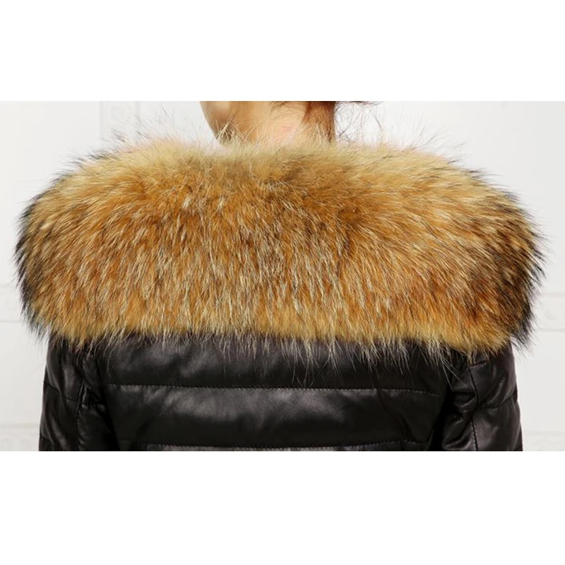 Fashion Women Winter Fur Coat High-grade Elegant Long Sleeve Fox Plus Size Leather Jacket Female Outerwear 50 | Женская одежда
