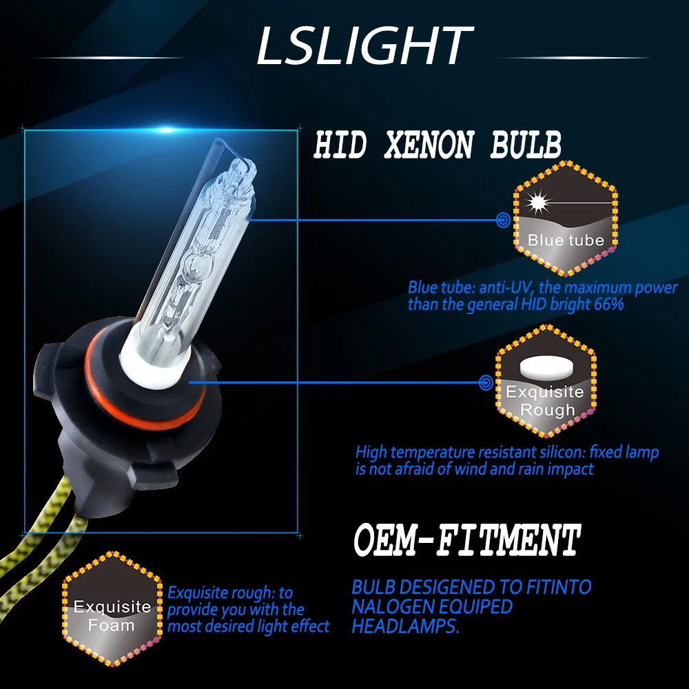 LSLIGHT ксеноновые фары для автомобиля Kit h1 H7 H11 h8 9005 9006 12v 110w 6000k 8000lm тонкая яркая HID