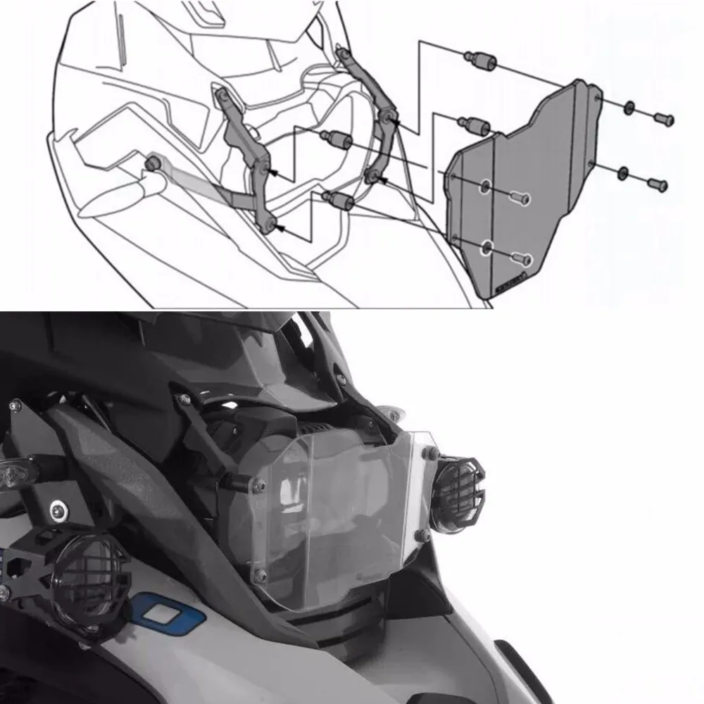 Светодиодная защита для фар BMW R1200GS Защитная линза R 1200 GS Adventure 2014 2015 2016 модели 2013 с