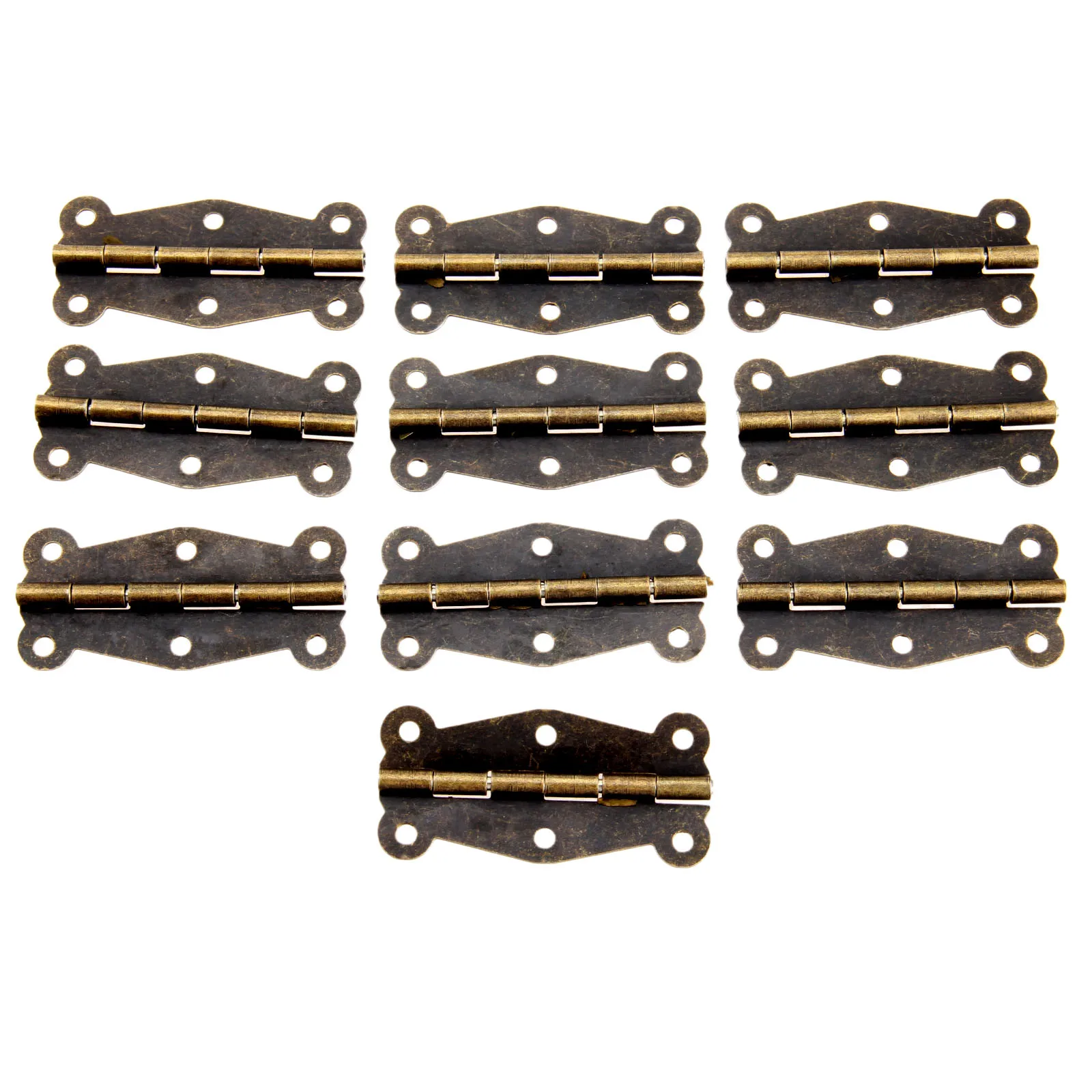 

10Pcs Antique Box Furniture Hinge Vintage Butterfly Door Hinges Jewelry Gift Box Retro Decorative Furniture Hardware 51x24mm