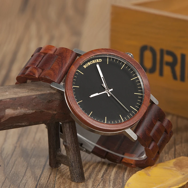 Мужские кварцевые часы BOBO BIRD WM16 с ремешком из дерева|watch brand|watch designer brandswatch for |