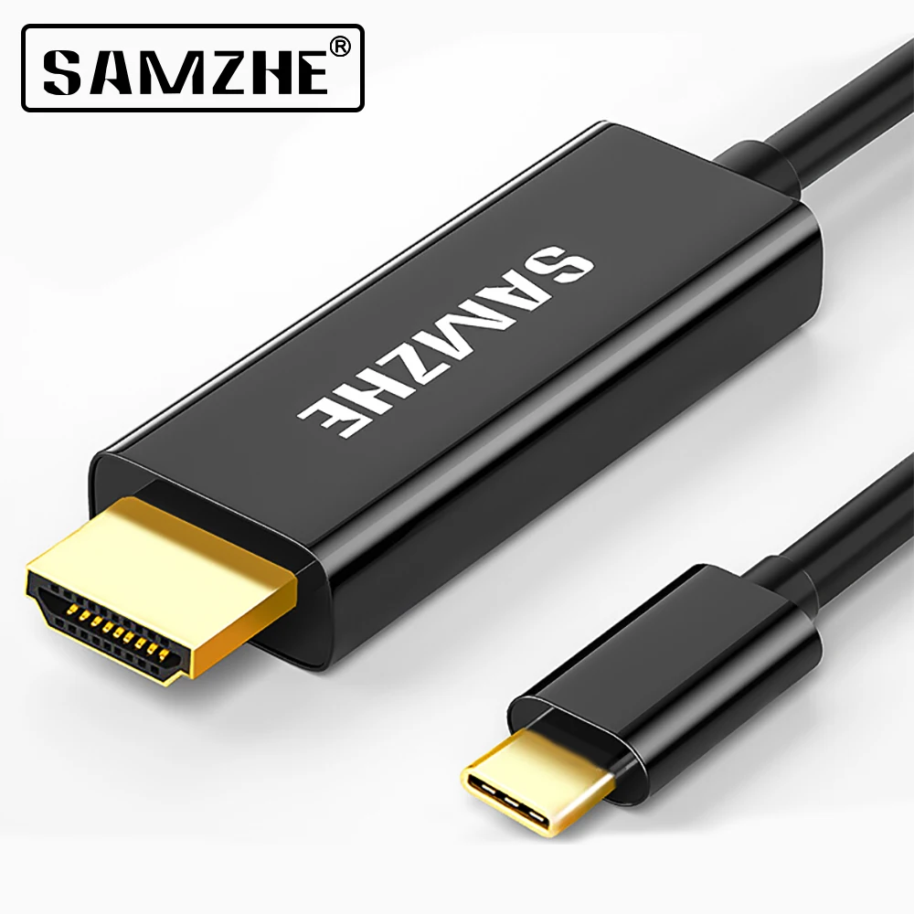 SAMZHE USB 3 1 C к HDMI кабель типа конвертер 4 30 Гц UHD внешняя видеокарта Удлинительный