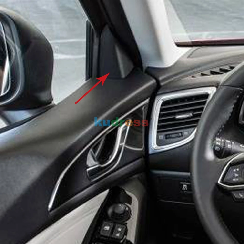 Интерьер автомобиля стиль для Mazda 3 M3 Axela ABS Матовый столб внутренняя отделка Треугольники круг автотентами 2 шт