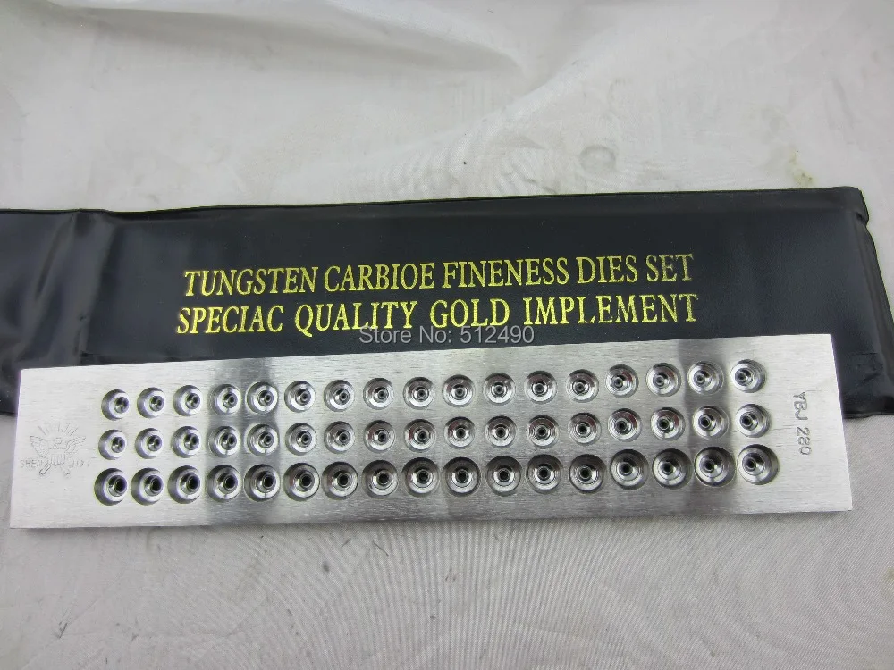tungsten carbioe fineness dies set 0.26-2.8mm Tungsten Carbide Drawplate 51 Hole number Fineness Dies Set Gold Implement | Украшения и