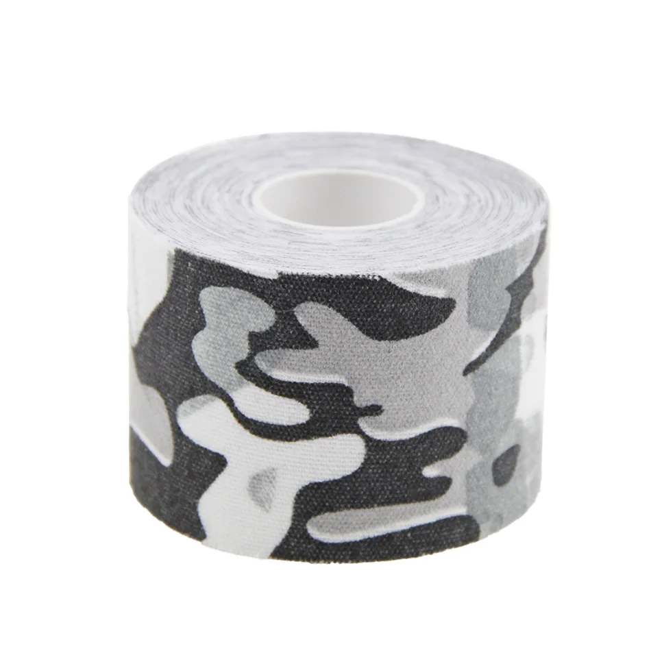 black camo Кинезиологическая лента камуфляжная спортивная лента мышцы водонепроницаемый дышащий эластичный рулон ленты для колена для локтя лодыжки - Цвет: black camo