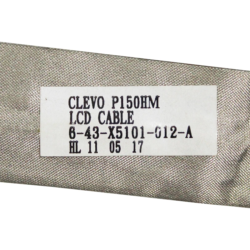 Гибкий шлейф для видеоэкрана ноутбука CLEVO P150HM P150SM P150SMA LCD LED LVDS фотокабель 6-43-X5101-012-A