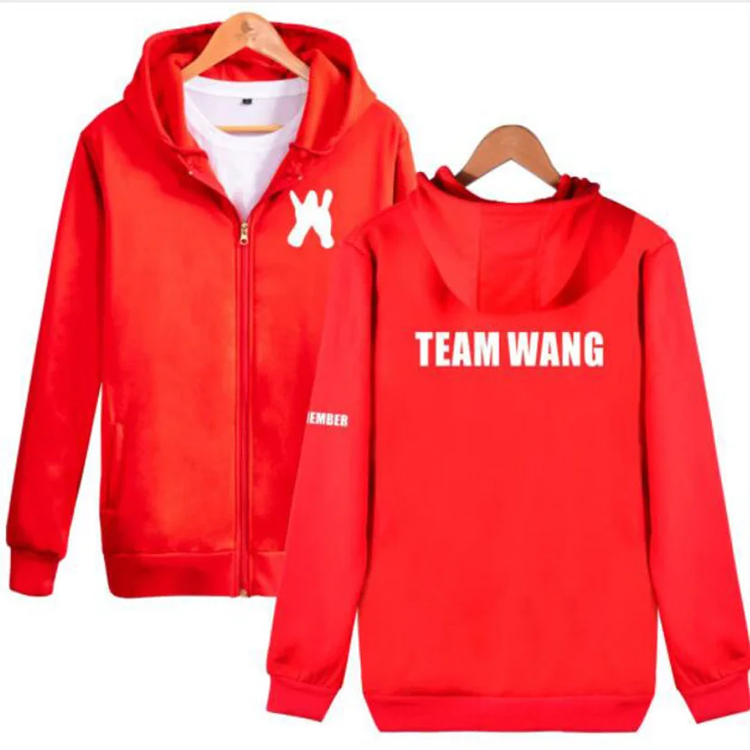 Куртка с капюшоном в стиле хип хоп модная фирменная одежда K POP KPOP GOT7 jackson Team Wang
