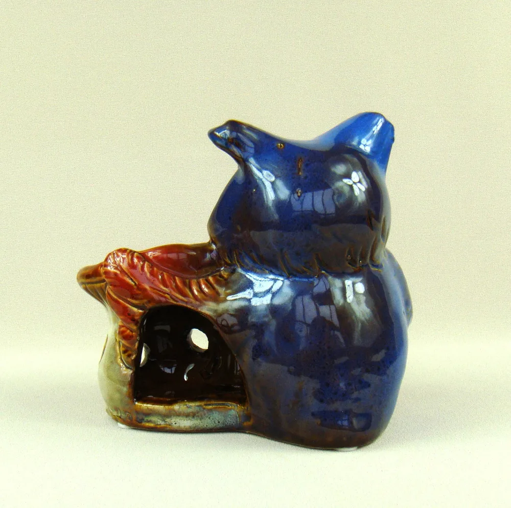 Фарфоровая Сова миниатюрный подсвечник Декор керамика гриб эфирное масло