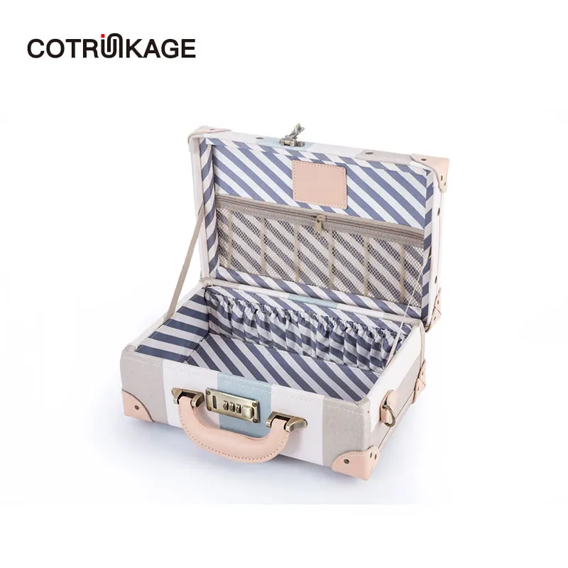 COTRUNKAGE маленький 12 &quotженский из натуральной кожи и холста широкая полоса для