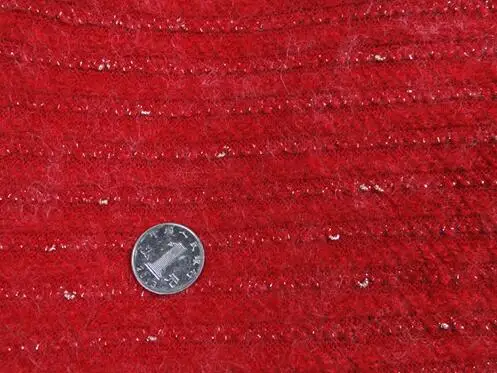 Высокое качество 3 шт./компл. красный мохер пуловер шерстяной твид Ткань шерсть