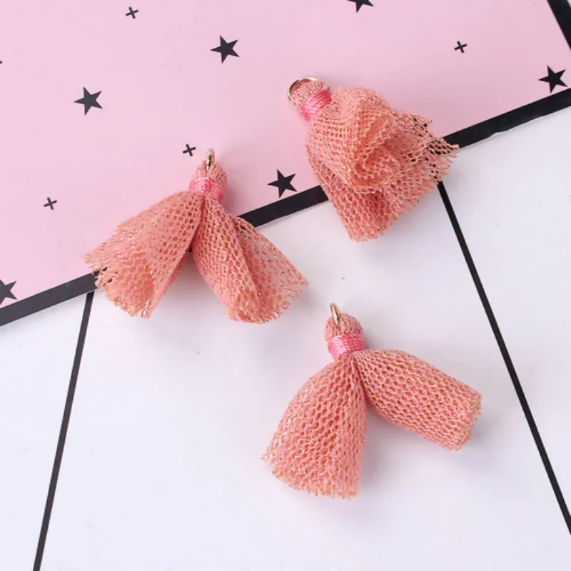 Doreen Box полиэфирная цветная кисточка золотого цвета Mauve W/Jump Ring Подвеска DIY