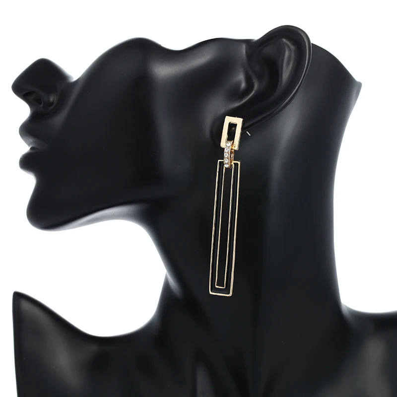 Серьги женские в Корейском стиле простой дизайн Геометрический стиль серьги с