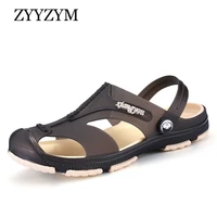 zyyzym men summer sandals non slip ventilation fashion trend casual beach men injection shoes