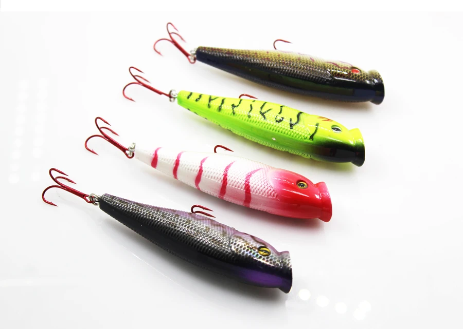 9.5cm 14g Popper Fishing Lure Hard Bait with Treble Hooks | Спорт и развлечения