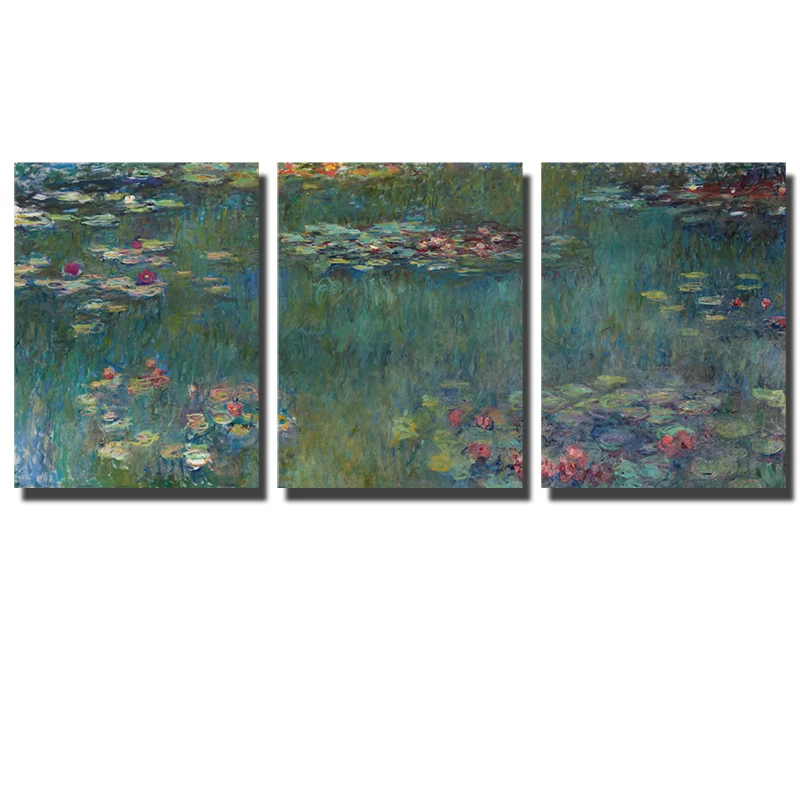Картина Monet с изображением водной лилии реплика в импрессионистском стиле