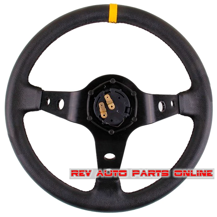 350 мм ПВХ кожа ГЛУБОКАЯ ТАРЕЛКА OMP гоночный руль|omp racing steering wheel|deep dishleather wheel |