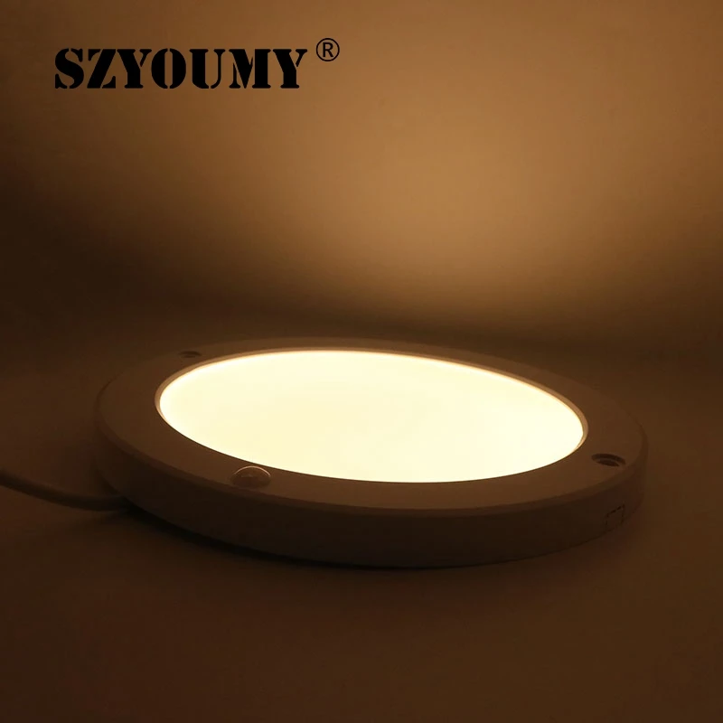

SZYOUMY 18W LED Panel Light Ceiling Led Sensor Downlight Human Body Infrared Detector Motion Switch Round Flush Mount Light