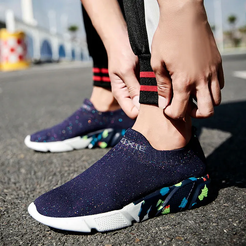 MWY Повседневная Вулканизированная обувь мужские легкие дышащие носки кроссовки