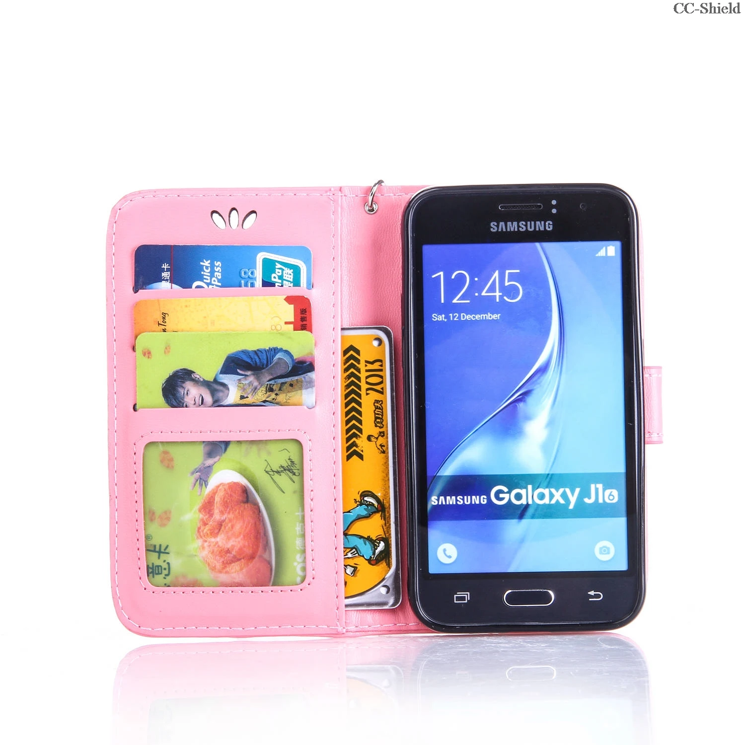 Флип-кейс для Samsung Galaxy J1 2016 J120F бабочка кожаный чехол телефона J 1 SM-J120FN SM-J120H сумка |
