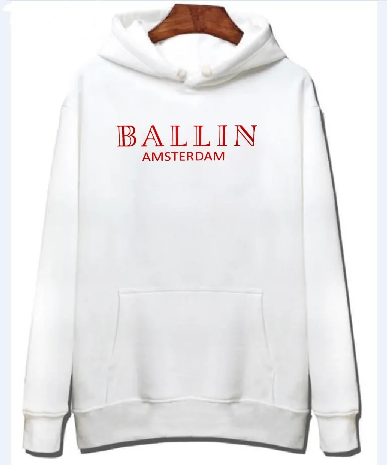 2018 толстовки хлопковый флис модные худи Ballin Амстердам принт мужская Толстовка |