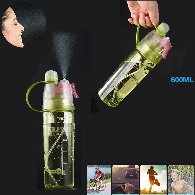 

600ml Creative Plastic Spray Water Bottle For Outdoor Sports