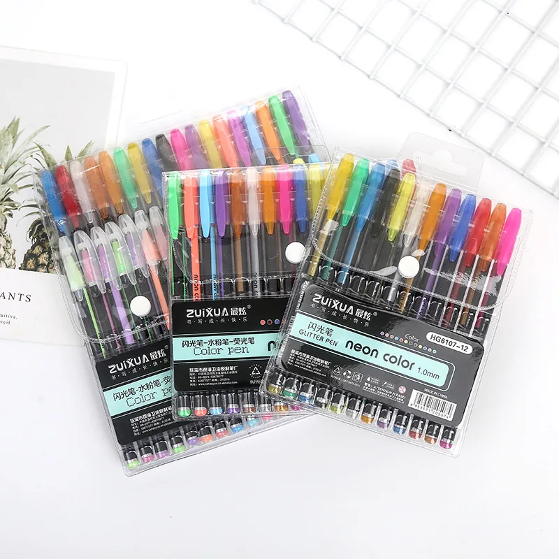 Милые ручки Boligrafo для школы 12 шт. гелевая ручка Kalem Caneta Color ida Papeleria Jel Корейская