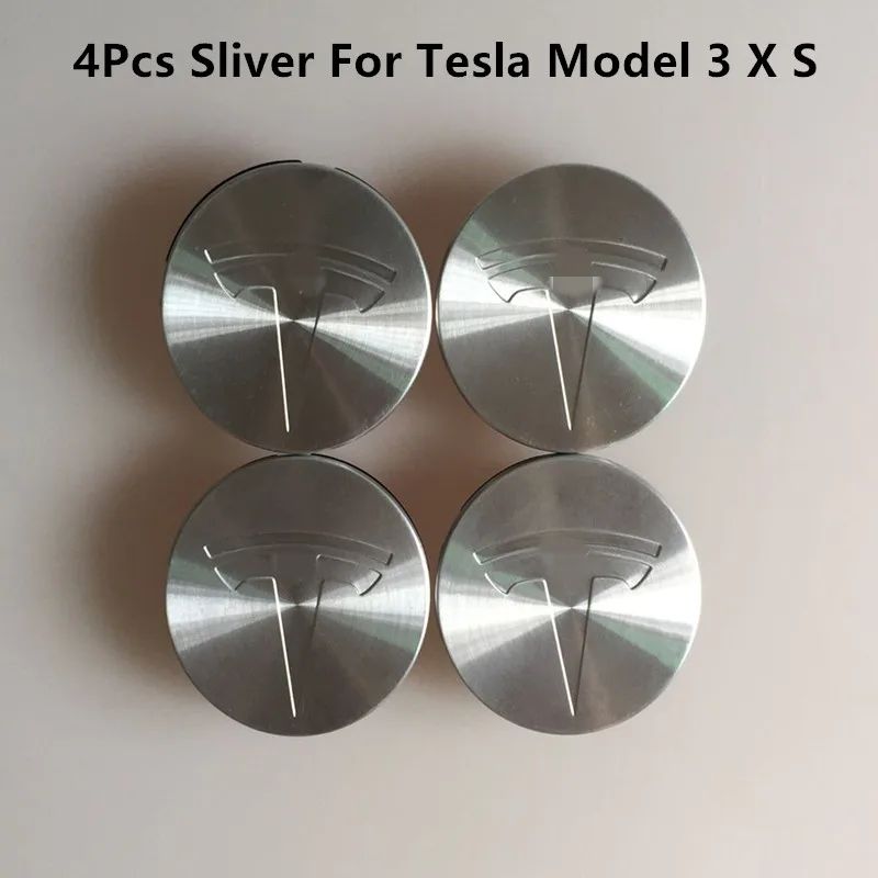 Для Tesla модель 3 X S Колпаки Ступицы Колеса Серебрянные из нержавеющей стали Колпаки Ступицы Колеса заглушка автомобильного колпака логотип значок 4 фото