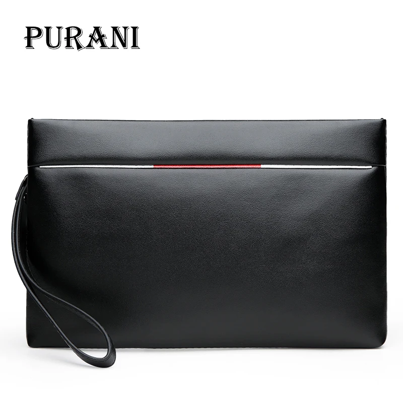 PURANI Brand Bag Men clutch Bags Monederos Carteras Mujer Luxury Male Leather Purse Men's Clutch Wallets Handy Man Bags Wallets