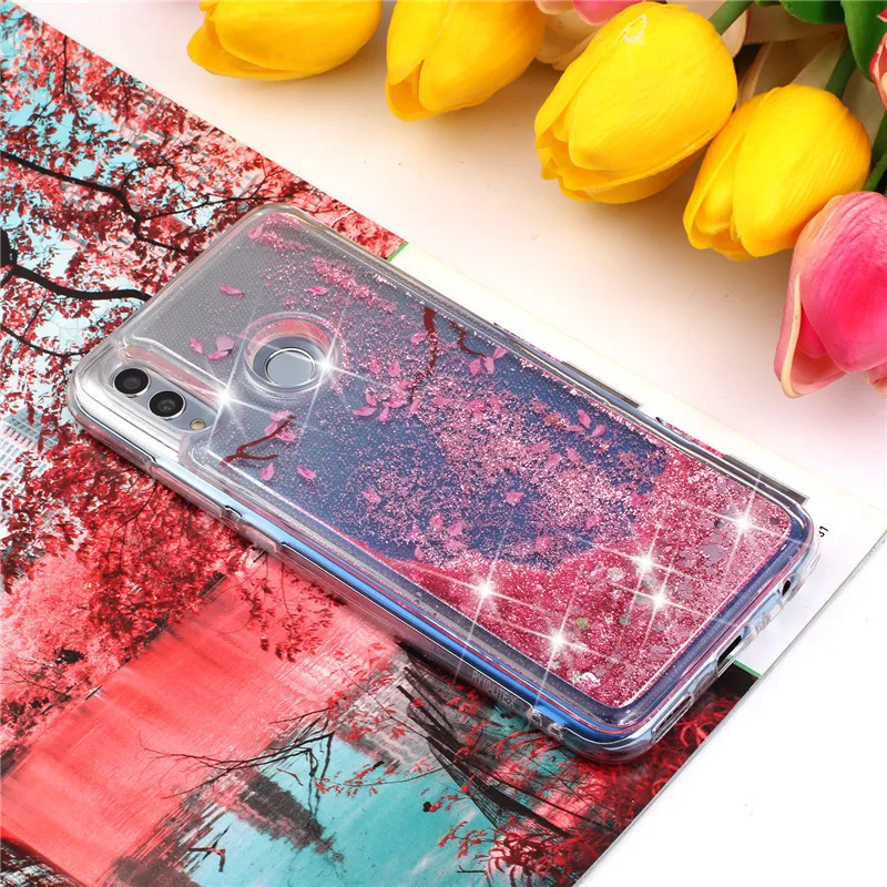 Жидкий чехол для huawei Honor 9 Lite, чехол для Coque huawei Honor 10 10 Lite, блестящий динамический силиконовый мягкий ТПУ чехол для телефона