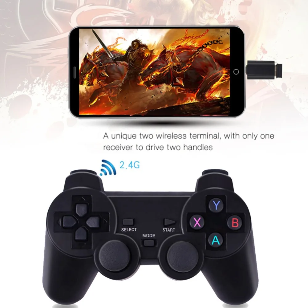 2 4G беспроводной геймпад для Android PC PS3 tv Box джойстик пульт дистанционного