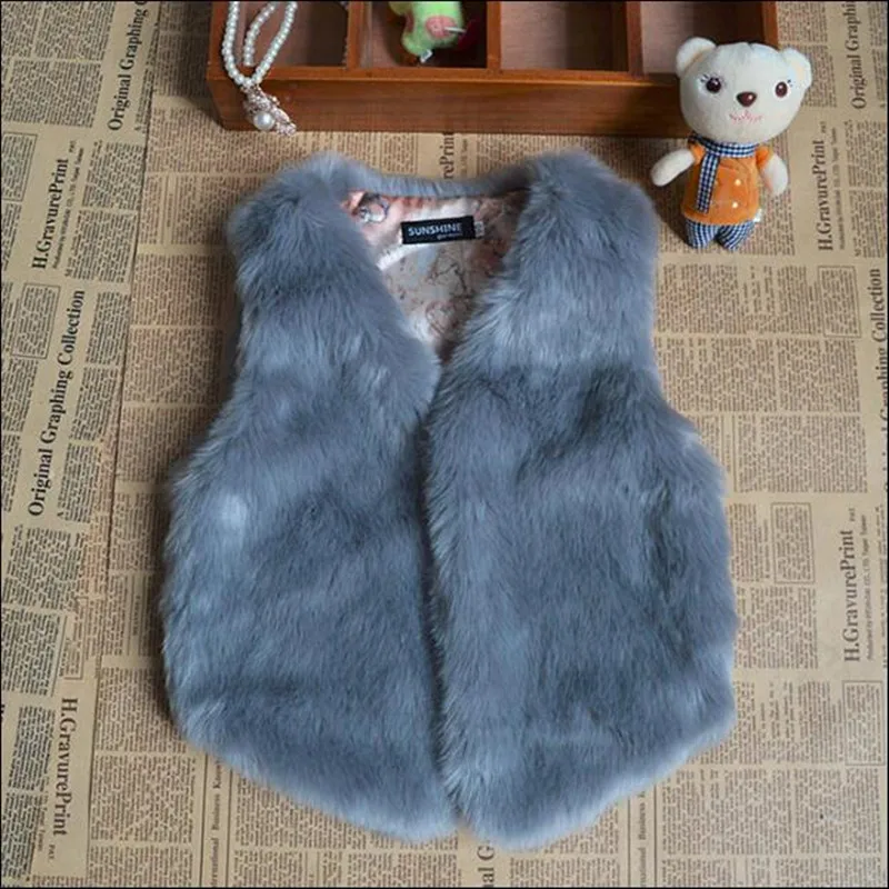 Меховые детские куртки 2018 осень зима искусственного меха кролика пальто для