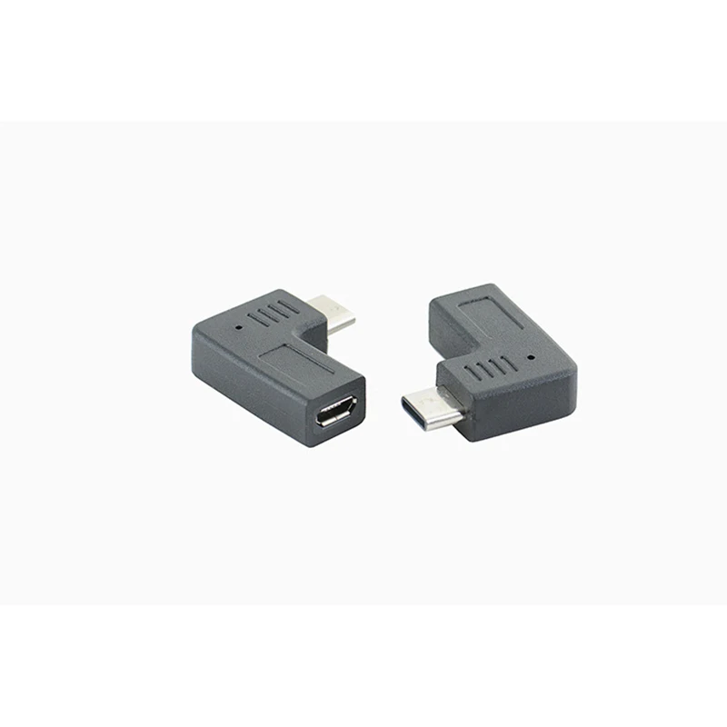 L Shaped Type-C to Micro USB Adapter 90 Degree Right Angle Converter Male to Female Connector image 5