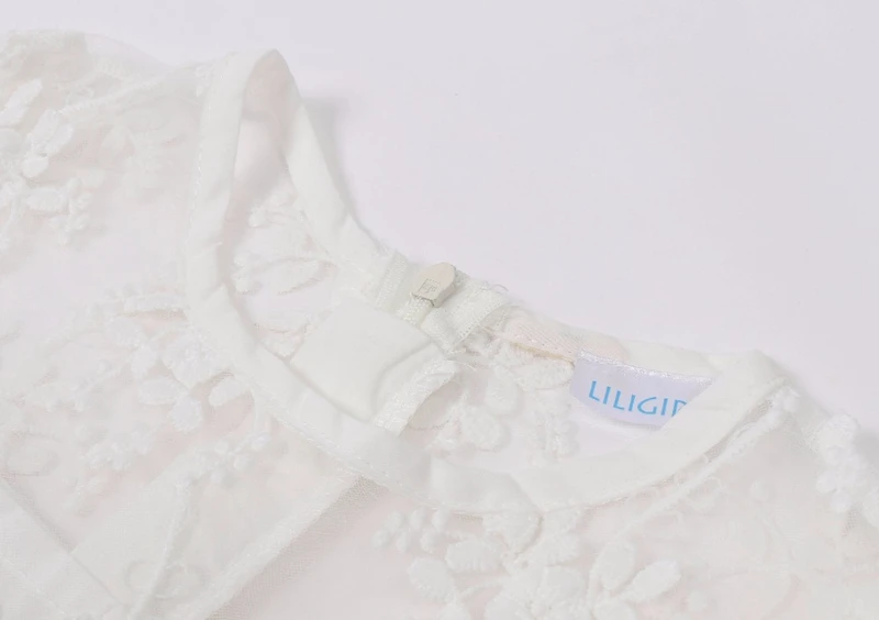 LILIGIRL/Летняя одежда для девочек Детские платья кружевное платье с цветочным