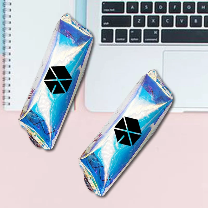 1 шт. K-pop EXO цветной лазерный чехол для карандашей ПВХ сумка для канцелярских принадлежностей Чехол для карандашей Милая коробка для карандашей