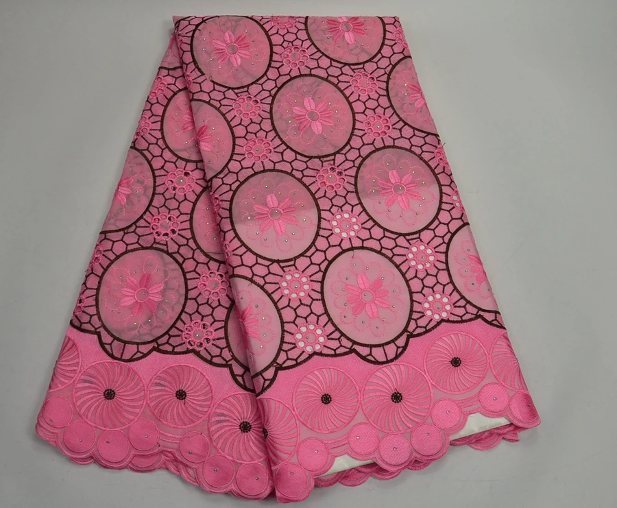 

African Cotton Lace Fabric High Quality Soft Voile Fabric For Sewing Party Dress Swiss Voile Lace High Class Design ML6377