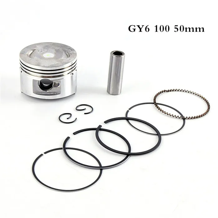GY6 100 50mm Скутер GY6 50 60 80 100 комплект поршневых колец для 4 stroke 50cc скутера ATV 139QMB 1P39QMB 137qma Q - Цвет: GY6 100 50mm