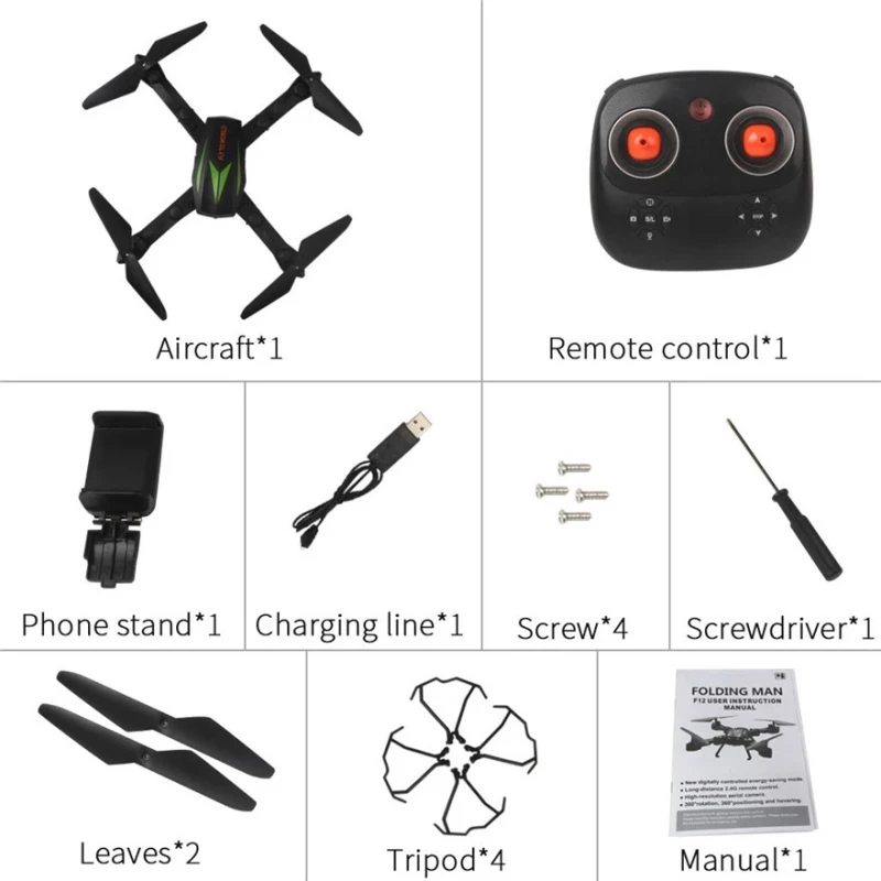 

39CM Big WiFi FPV RC Foldable Quadcopter Drone 480P 720P HD Camera FPV APP Live Video 6-Axis Gyro 2.4GHz One Key Return RC Drone