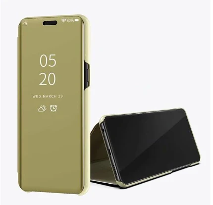 Золотой Умный зеркальный флип-чехол для huawei Honor 10 8 9 Lite 8X Play, чехол для Honor 7A 8A 7C Pro 8C 7S 8 S, чехол для Honor View 20 10 Lite - Цвет: Золотой