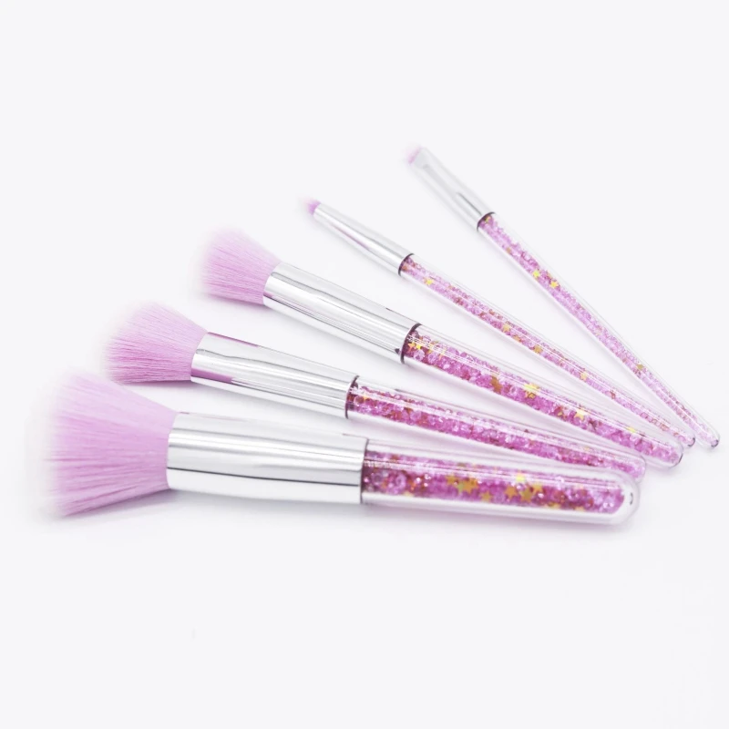 5 шт кисти красочные прозрачные со стразами набор сияющий основа смешивания лица