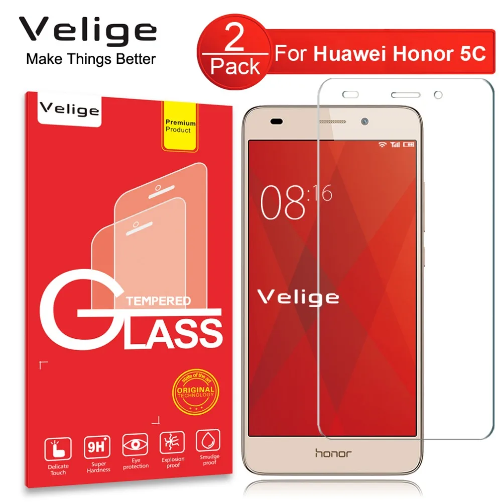 2 Упак. Закаленное стекло протектор экрана для Huawei Honor 5C 5 C Honor5C 2.5D 9H Защитная