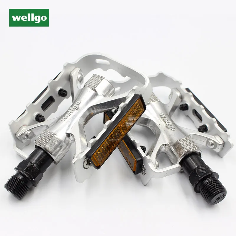 M255-Sliver Wellgo M255 Rolamento ультра Leve педали Сверхлегкие mtb горная дорога педали горный велосипед педали велосипедные аксессуары - Цвет: M255-Sliver