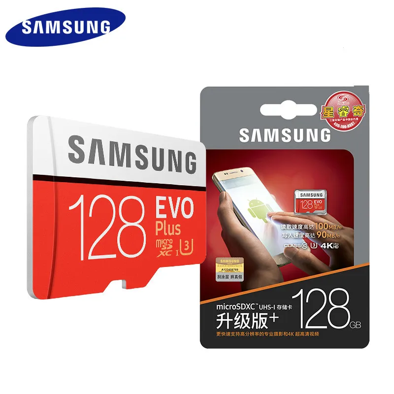Samsung Evo Plus Micro Sd kaart 128 ГБ Sdhc Sdxc класс + Klasse 10 C10 Uhs Tf Kaarten Trans flash Microsd Originele|Карты памяти| |