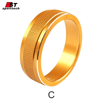 C Golden 4pcs Автомобильный Стайлинг кондиционер Кнопка Крышка кольцо для Volvo Кондиционер кнопка наклейки для Volvo S60 V60 XC60 S60L S80 V40 - Название цвета: C Golden 4pcs