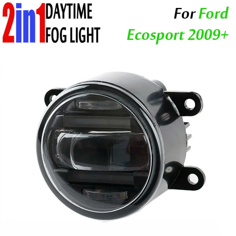 90 мм круглый Авто Грузовик DRL дневные противотуманные светодиодные ходовые и 2в1 с