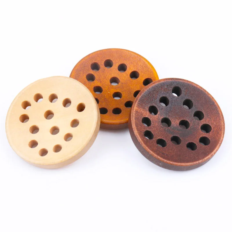 С сердечками круглый натурального дерева швейные кнопки для скрапбукинга