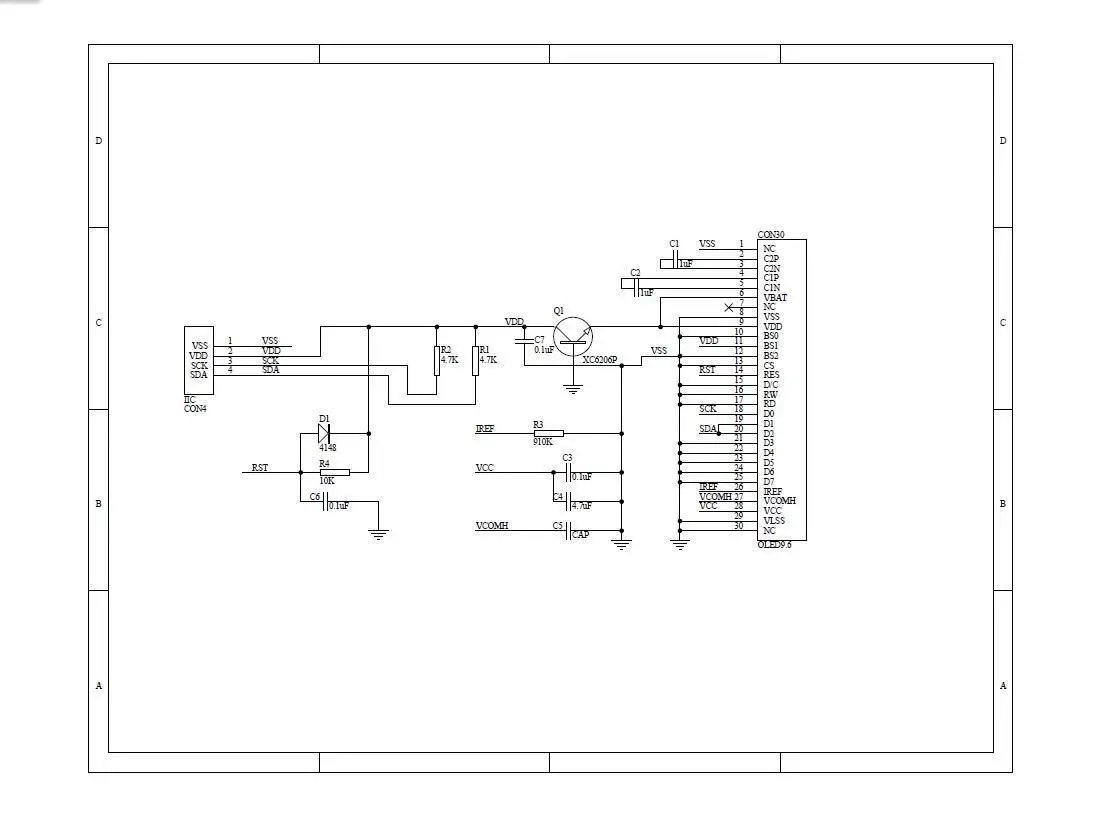 0,96 дюймов IIC Серийный желтый синий OLED дисплей модуль 128X64 IEC SSD1306 12864 плата с ЖК-экраном GND VCC SCL SDA 0,9" для Arduino
