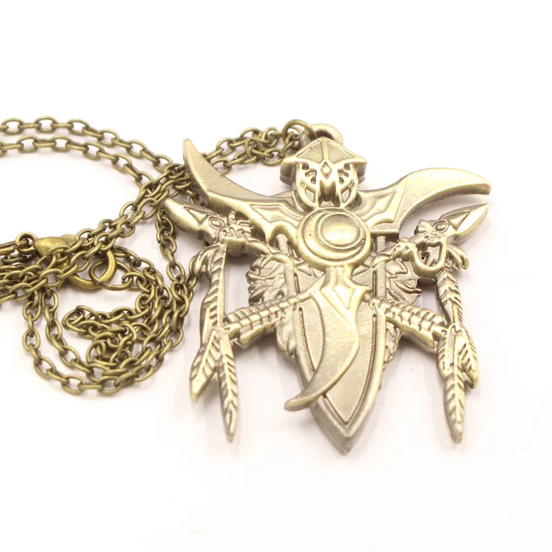Модный готический панк World of Warcraft WoW Night Elf значок Ожерелье Подвеска Античная