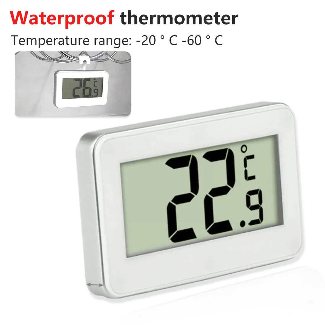 Waterproof Digital Thermometer LCD Screen Precision Refrigerator Fridge Freezer with Adjustable Stand Magnet | Дом и сад