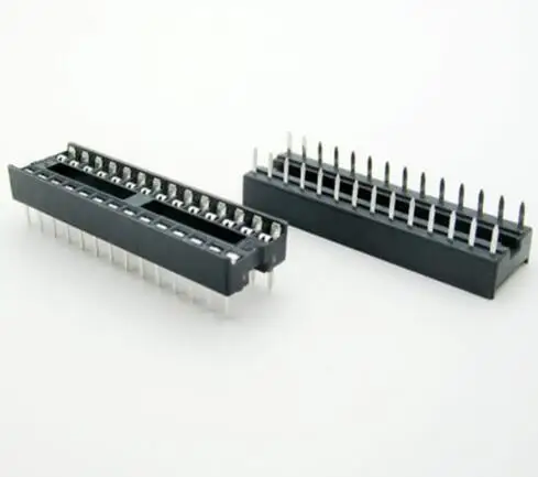 17 шт./лот 28 контактов DIP квадратное отверстие ИС адаптер узкий 28-контактный шаг 2 54