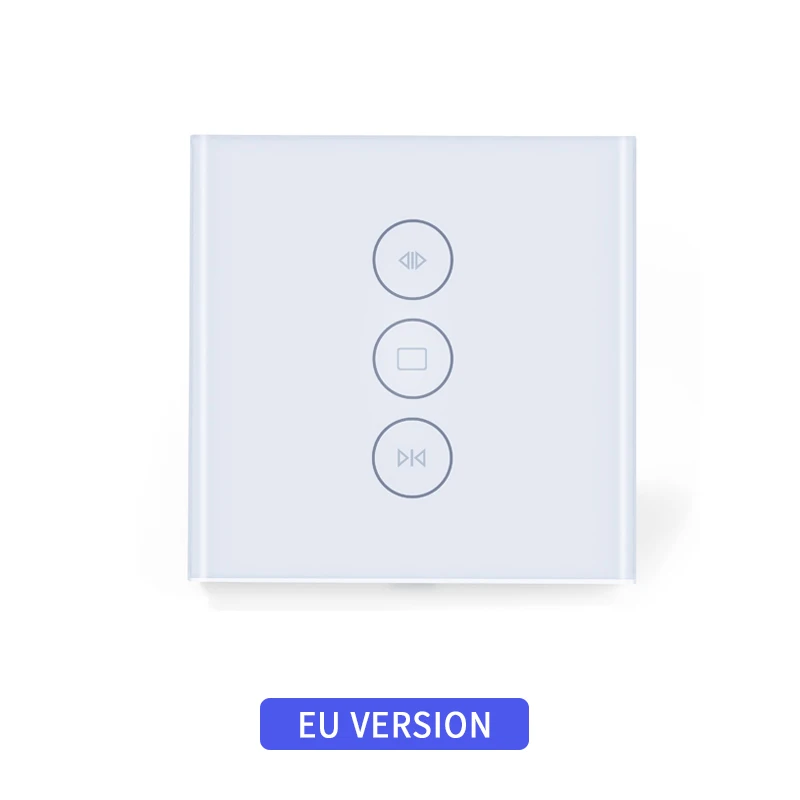 EU CURTIAN SWITCH ЕС Wifi сенсорный занавес переключатель настенный переключатель Голосовое управление от Alexa/Google phone управление для электрического занавес мотор умный дом - Цвет: EU CURTIAN SWITCH